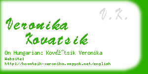 veronika kovatsik business card